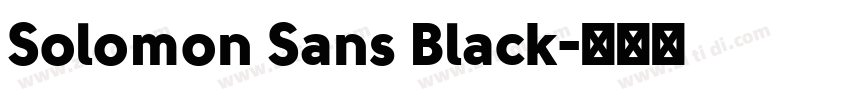 Solomon Sans Black字体转换